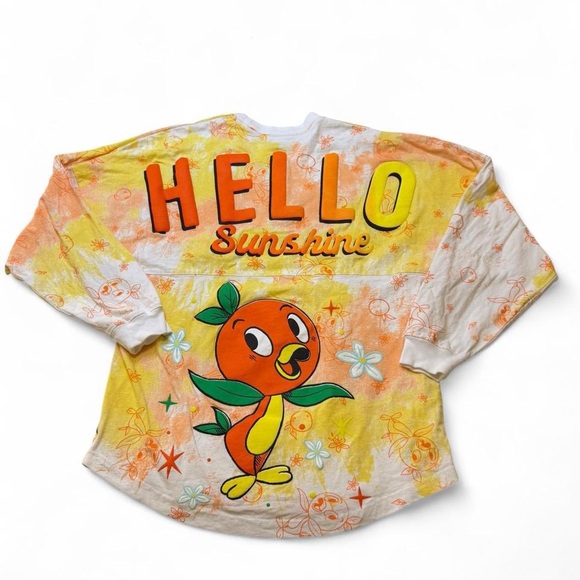 🍊 Disney World Orange Bird "HELLO SUNSHINE" Tie-Dye Spirit Jersey XS - Picture 2 of 10